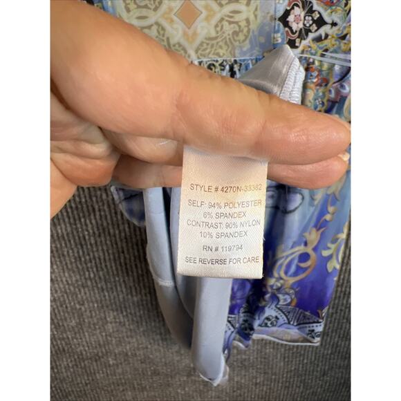 Unity Womens Boho Blouse Size XL Beaded Mesh Multi Color Artsy Short Sleeve - Picture 7 of 10